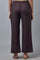 Dark Brown Fully Elastication Parallel Pants