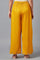 Deep Yellow Embroidered Parallel Pants