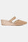 W Gold Whole Foot Embroidered Pointed Toe Wedge-Wlaura