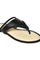 W Woven Design Black Almond Toe Flat