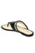 W Woven Design Black Almond Toe Flat