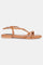 W Solid Tan Square Toe Flat