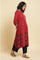 Tango Red Dobby Kurta & Parallel Pants Set