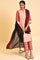 Light Red Chawal Taka Kurta, Pants And Dupatta