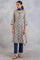 Mid-Length Hand Block Print Satin kurta