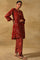 Red Ajrakh Print Flared kurta