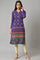 Purple Printed Winter kurta