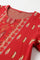 Red Paisley Printed Plus Size Winter kurta