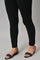 Jet Black Solid Winter Tights