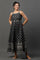 Black Sheer Embellished Gilet and Dress Set