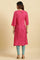 Dark Pink Embroidered A-Line Festive Kurta