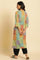 Multi-Coloured Printed Straight Kurta With Lace