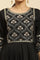 Black Panelled Embroidered Festive Dress