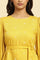 Yellow Minimal Embroidered Western Top With Belt