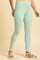 Mint Blue Knitted Solid Tights