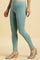 Teal Blue Cotton Jersey Lycra Tights