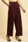 Wine Pin Tuck Trouser Pants