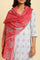 Pink Floral Printed Chiffon Dupatta