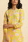 Bright Yellow Floral Printed Kurta & Pants Set