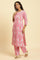 Pink Printed Straight Kurta And Pants Co-Ord Set