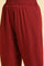 Maroon Solid Kurta, Pants And Jacquard Dupatta