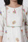 White Floral Printed Rayon Flax Kurta And Slim Pants Set