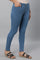 Ice Blue Solid Skinny-fit Denim Jeggings with Slip-On Closure