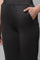 Black Solid Straight Fit Pants With Side Pockets
