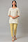 Beige Yarn-Dyed kurta