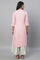 Baby Pink Solid kurta & Culottes Set
