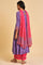 Purple Embroidered kurta, Pants And Dupatta Set