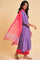 Purple Embroidered kurta, Pants And Dupatta Set