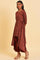 Rosewood Red Fusion Layered Jumpsuit