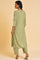 Light Green Embroidered Yoke Plus Size kurta