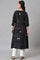 Black Easy Breezy Spade Printed Rayon kurta