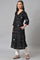 Black Easy Breezy Spade Printed Rayon kurta