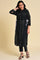 Black Mock Vest kurta