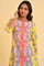 Yellow Centre Placement Asymmetrical kurta