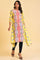 Yellow Centre Placement Asymmetrical kurta