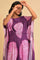 Purple Bold Graphic Printed Kaftan With Back Tie Up