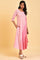 Pink Colourful Bias Stripe FLared Dress