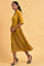 Mustard Yellow Pleated Dress