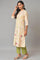 Light Orange A-Line Floral Printed Plus Size kurta