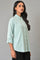 Light Blue Western Button-Down Top