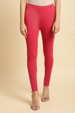 Pink Cotton Jersey Tights