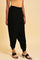 Black Dhoti Pants With Metal Hanging Trim