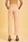 Beige Western Straight Pants