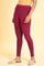 Purple Solid Viscose Lycra Tights