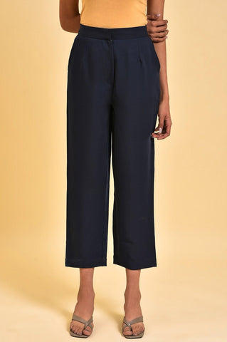 Dark Blue Straight Western Pants