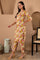 Yellow Floral Printed Keyhole Neck Kurta and Pants Co-ord Set with Dupatta